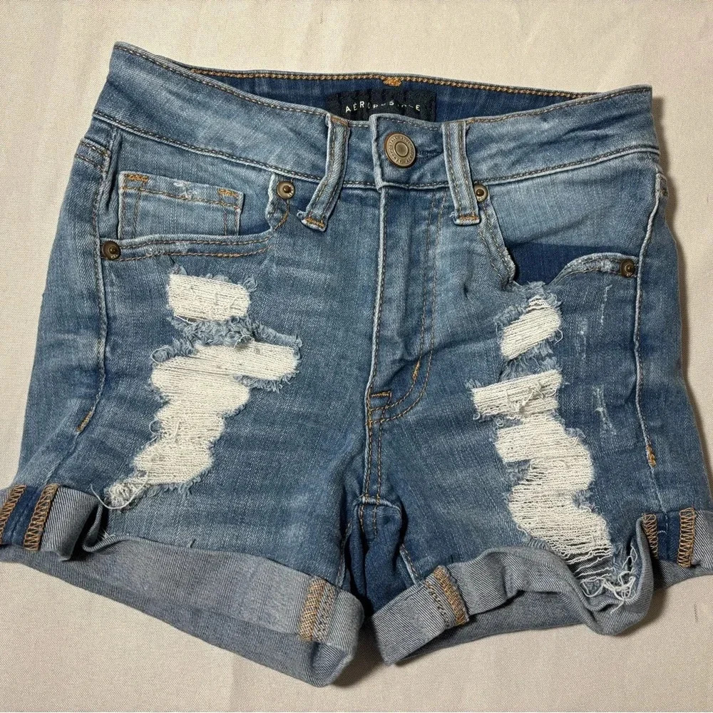 Womens size 000 juniors Aeropostale Jean shorts, #B714
